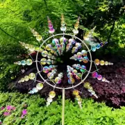 Magical Wind Powered Kinetic Windmill Metal 3D Sculpture Spinner Garden Unique