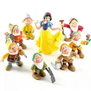 Duqi 8 Pieces/set Snow White And The Seven Dwarfs Action Dolls, Girls' Toys
