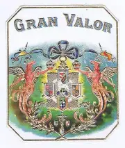 Gran Valor, original outer cigar box label, angels