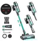 QikCln Cordless Vacuum Cleaner, LED Display, Three Modes, 40 Mins Runtime, Green