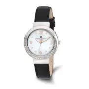 Ladies Charles Hubert Stainless Steel Leather Band 38mm Watch