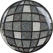 [Square Deal Recordings & Supplies] Enamel Pin - Shiny Glittery Disco Ball, Enamel, no gemstone