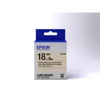 在飛比找momo購物網優惠-【EPSON】標籤帶 消光霧面系列 奶茶底黑字/18mm(L