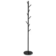 Portable Metal Rail Garment Clothes Rack - Black