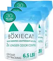Boxiecat Air Lightweight, Premium Clumping Cat Litter Bundle- Plant-Based Formula - Gently Scented- Ultra Clean Litter Box, Longer Lasting Odor Control, Hard Clumping Litter, 99.9% Dust Free, 19.5 lb