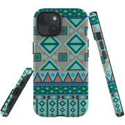 For iPhone 15 Plus Case, Shielding Cover, Bohemian Pattern