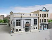 Walthers Cornerstone 1/87 HO Scale LIBERTY BANK & TRUST library city halls kit
