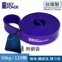 在飛比找momo購物網優惠-【氣魄 KEY POWER】台灣製 彈力帶 50kg/110