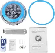 XTevu Pool Underwater Lights 12LED 12W AC12V Swimming Pool Light Remote Control IP68 Underwater Lights Wall Surface Mounted Pool Lamp