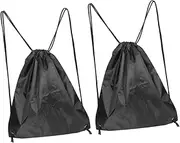 ASAKKURA 2pcs Motorcycle Helmet Storage Bag Drawstring Large Capacity Waterproof Black for Motorcycle Travel Accessories
