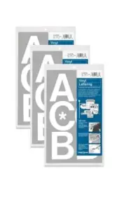 Chartpak 3-inch White Stick-on Vinyl Capital Letters Only (01076), 3 PACKS