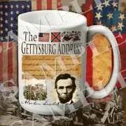 Gettysburg Address Abraham Lincoln 15-ounce American Civil War themed coffee mug