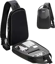 PEKREWS Mini 3 Pro Case, Waterproof Hard Carrying Case Portable Travel Drone Bag Sling Backpack Compatible with DJI Mini 3 Pro with RC Controller, Fly More Combo and Accessories, Black (Case Only)
