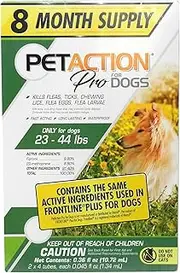 Pet Action Plus for Dogs, 8 Doses - 23 to 44 lbs.