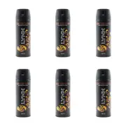6x Lynx 150ml Deodorant Fragrance 48h Antiperspirant Bodyspray Dark Temptation