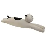 Doorstop 70cm Lounging Cat Door Weight Stopper/Excluder Home/Room Decor White