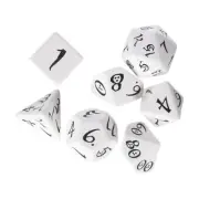 Q-Workshop Classic RPG White Black 7 Piece Dice Set NEW IN STOCK