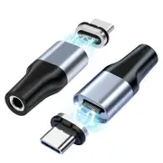Catzon 2 Pcs Audio Magnetic Adapter USB C to 3.5mm Compatible with Type C Devices