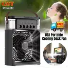 Mini Mist Aircon Travel Small Quiet LED ICE Water USB Portable Cooling Desk Fan