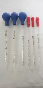 Set of 6 Glass Graduated Lab Pipette Droppers for Liquid & Oil 0.5/1/2/3/5/10ml