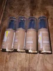 Revlon Illuminance Skin Caring Liquid FOUNDATION Shade 301 Beige Cool 1 Oz 4 Pc