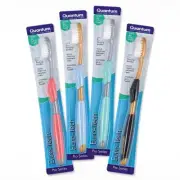 Quantum Pro Ultra Fine Toothbrush Pack Of 4 Complete Soft Cleaning Assorted