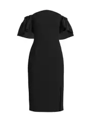 Aidan Mattox Off-The-Shoulder Sheath Midi-Dress Size 6 MSRP $275