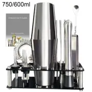 Boston Cocktail Shaker Set: Complete Bartender Tool Kit with Acrylic Stand