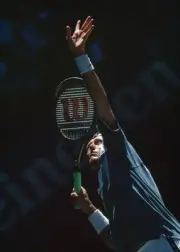 Jonas Bjorkman of Sweden at the Australian Open Tennis Championshi- Old Photo 1