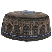 Male Embroidered Hat Turkish Beanie Worship Cap Prayer Eid Man