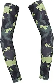 [Kisangel] Camouflage Arm Sleeves by Ice Silk UV Protection Light Breathable for Fishing Climbing