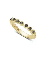 Lagos Gold & Black Caviar Collection 18K Gold & Black Diamond Ring 7