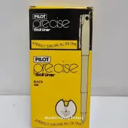 Vintage Pilot Precise Ball Liner Pen BX-5 Black Ink Extra Fine NOS One Dozen