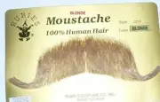 Colonel Major Moustache Halloween Costume Accessory Facial Hair - Blonde