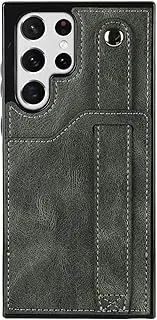 Phone Protection Compatible with Samsung Galaxy S22 Ultra Leather Wallet Phone Case Stand Wrist Strap Phone Case Adjustable Wrist Strap Phone Case Compatible with Samsung Galaxy S22 Ultra phone access