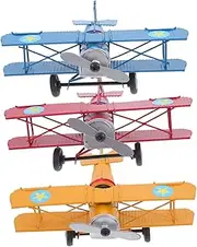 iplusmile Retro Metal Airplane Model Kit Vintage Model Plane Ornament Home Decor and Set