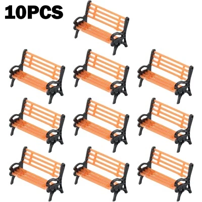 10pcs Model Train HO for TT Scale 1:87 Bench Chair Bench Street Park Layout New