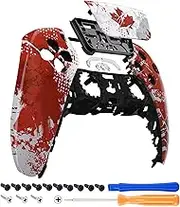 eXtremeRate Impression Canada Flag Touchpad Front Shell Compatible with ps5 Controller BDM-010 020 030 040 050, DIY Replacement Shell Custom Touch Pad Cover Compatible with ps5 Controller