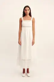 GRACE SHIFT DRESS - VINTAGE WHITE