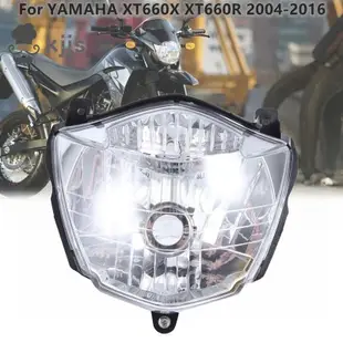 山葉 摩托車頭燈總成適合雅馬哈 XT660R XT660X 2004-2016 頭燈燈燈耐用易於安裝易於使用