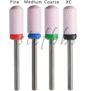 3/32" Shank Nail Ceramic Drill Bits Smooth Top Salon Gel Remover Cuticle Clean C