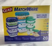 GladWare Matchware Food Storage Containers 28 Count Multicolor 2017 Free Ship