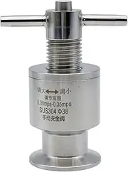 RAHBI Pipe OD 50mm 1.5" Tri Clamp Sanitary Adjustable Pressure Relief Safety Valve 0.5-5Bar Exhaust Vent Valve Leisurely