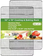 Cooling Rack & Baking Rack - 100% Stainless Steel Cookie Cooling Racks, Wire ...