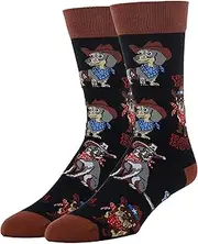 [ooohyeah] Yee Howl Mens Crew Socks, Yee Howl, 8-13, Yee Howl, 8-13