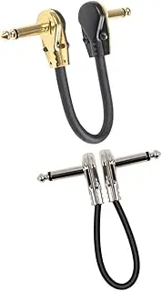 minkissy 2Pcs Guitar Effect Pedal Patch Cables Flat Design Durable Audio Cables for Guitar with Interference Performance Easy Installation and Flexible Use