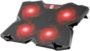 Laptop Cooling Pad - F4 Plus, Adjustable Height, 4 Quiet Fan, Red LED, Slim Lap Top Cooler, Fits 11"-17 inch Laptops, USB Powered Computer Chill Mat, Cooling Stand, Gaming Cooler
