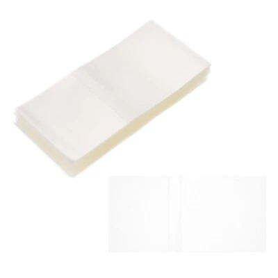 115x56mm PVC Perforated Shrink Bands, 100Pcs 0.05mm Thick Shrink Wrap, Clear