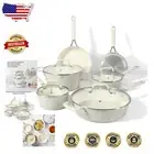Elegant 10-Piece Aluminum Cookware Set - Dishwasher Safe, Oven Safe to 450°F