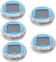 Beatifufu 5pcs Motorcycle Instrument Clock Time Clock Small Digital Clock Travel Clocks Battery Operated Small Motorcycle Clock Digital Small Battery Operated Clock Sky-Blue Plastic